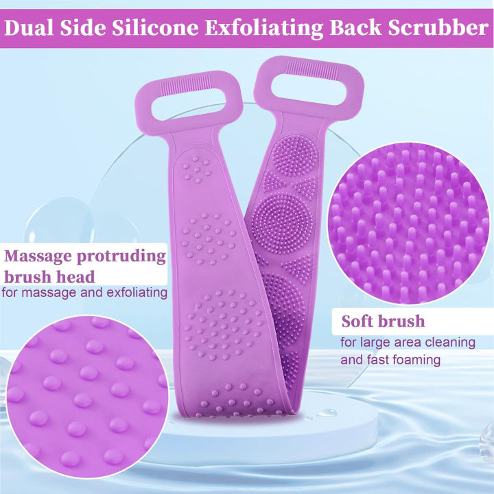 Silicone%20Back%20Scrubber%20Belt%20%7C%20Double-Sided%20Exfoliating%20Body%20Brush%20for%20Shower%20%7C%20Soft%20Silicone%20Bath%20Strap%20Loofah%20%7C%20Deep%20Cleaning%20Back%20&%20Body%20Scrub%20Towel%20%7C%20Reusable%20Bathroom%20Accessories%20for%20Men%20&%20Women%20-%20Image%203