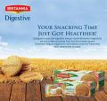 BRITANNIA Digestive Sugar Free Biscuits 7.05oz (350g) - Whole Wheat Flavor Cookies - Breakfast & Tea Time Healthy Snacks Manufactured in Oman. 