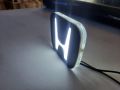 Honda H Logo Front Light Monogram Glowing Monogram for 70 and 125cc Motorcycles Universal Fitting White LED Plexiglass. 