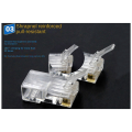 RJ45 Network Cable Modular Plug Ethernet Cable Connector Unshielded 8 Pin 8P8C 6 Types Gigabit Crystal Head Kit for PC Adapter. 
