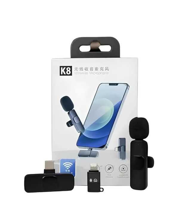 Wireless%20Microphone%20%E2%80%93%20K8%20Wireless%20Microphone%20%E2%80%93%20Clip-on%20Lavalier%20Mic%20with%20Type-C%20&%20Lightning%20Receiver%20%E2%80%93%20Noise%20Reduction,%20Clear%20Sound%20&%20Long%20Battery%20Backup%20%E2%80%93%20Plug%20&%20Play%20Mic%20for%20Android,%20YouTube,%20TikTok,%20Vlogging,%20Interviews%20&%20Live%20Streaming%20-%20Image%203