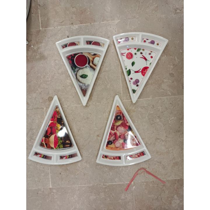 Pizza Tray | Pizza Serving Tray for Kids | Pizza Slice Tray | Unique Pizza Platters | Random Designs