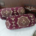 Luxury 2pc Gao Takia/ Pillow Cover , Stuff Soft Velvet jucard  2 Gol Takiya  Cover. 