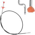 (90 cm) Stainless Steel Hair Catching Drain Cleaner Spring Wire Sink Cleaning Stick Drain Plunger Unblocked Kitchen Bath Rod Hair Remover ). 