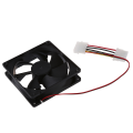 3X DC 12V 4 Pin Black Plastic PC Cooling Fan 90mm x 90mm x 25mm. 