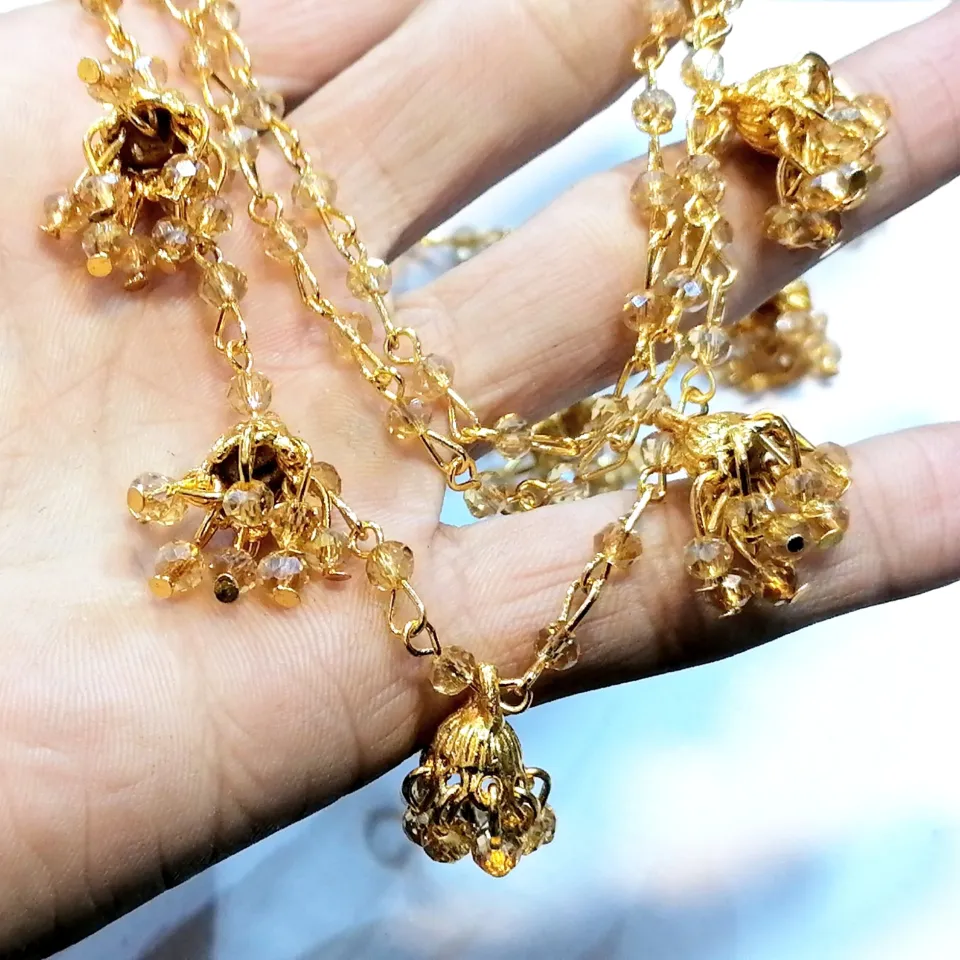 Sahare Earrings Ear chain Earring Kaan Chain Ear chain Gold Pearl