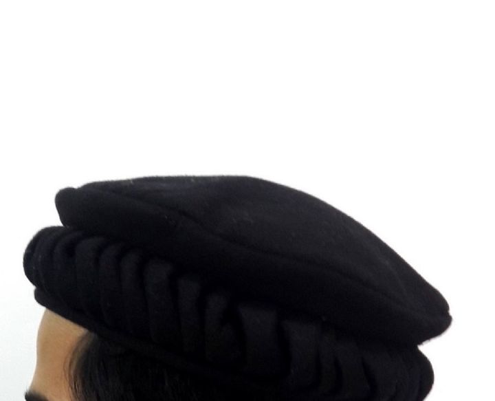 Premium Black Peshawari Pakol Cap | Chitrali Topi | Pathani Traditional ...