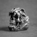 Retro Punk Skeleton Skull Rings For Men Women Gothic Halloween Accessories Gifts Personality Male Biker Rock Rap Ring Jewelry. 