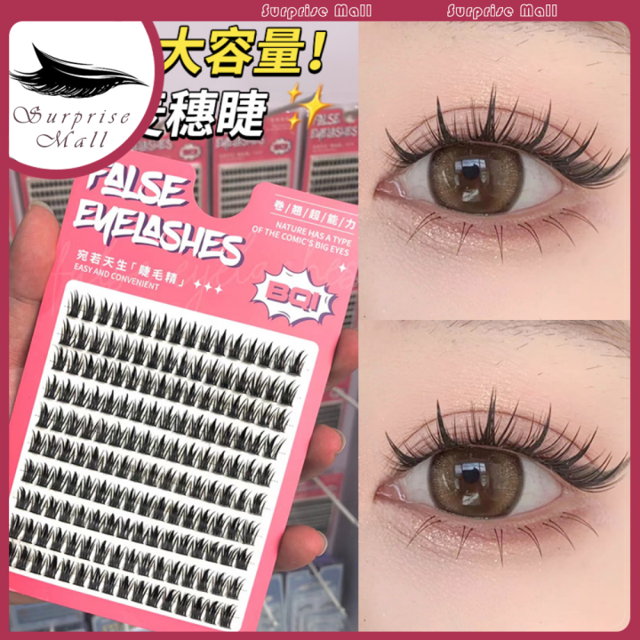 JJ M Fairy Gemini False EYE One piece lashes Natural Simulation Single Cluster Thick Curl Large Capacity Spire Wheat EYE One piece lash