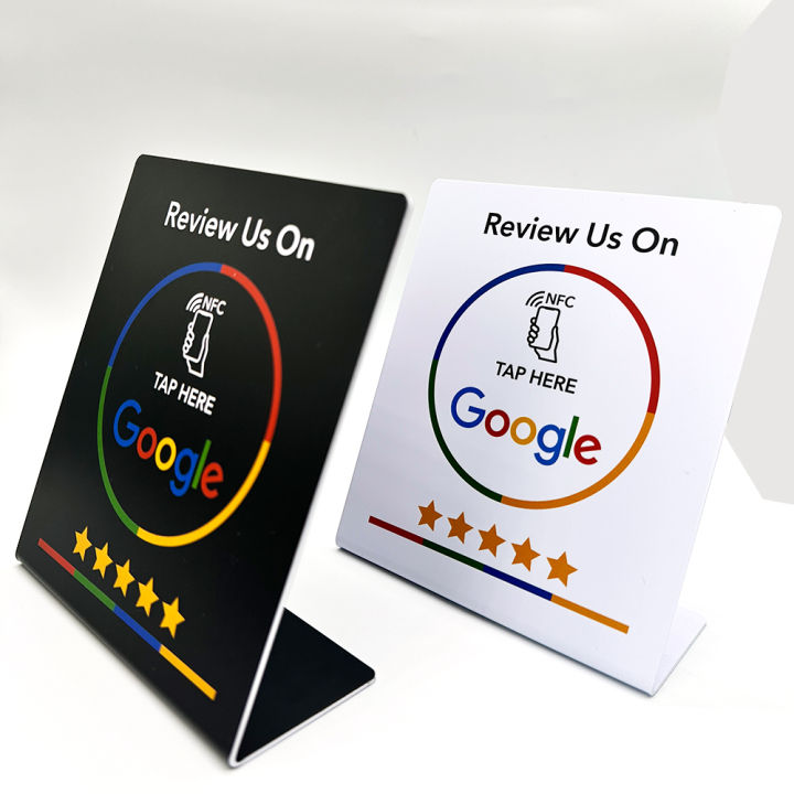 NFC Google Review NFC Stand Display Table Display URL Writing Social Media Business Review Cards 13.56MHz NT/AG215 NFC Stand