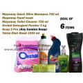 Deal of 6 items| Shampoo ,Hand wash. Detergent powder, Dish Wash, Soap , Toilet Cleaner | All Products are Made in Iran. 