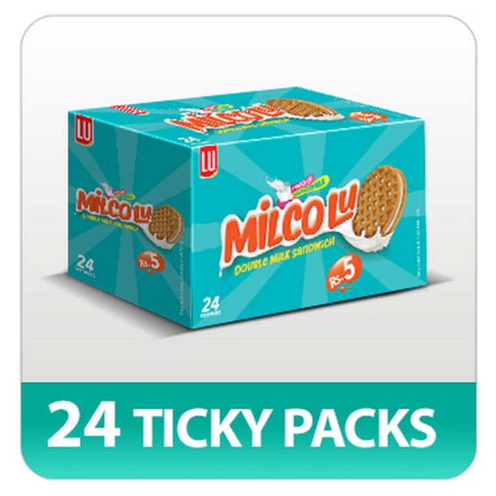 Milco LU Milk Sandwich Biscuits (Pack of 24)