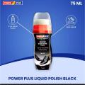 power plus Liquid Shoe Polish - Black Instant Shine Shoe Polish with Cleaning Sponge - 75ML. 