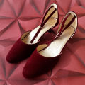 Stylish Heel Pump Shoes Elegant Maroon Women’s Footwear for Formal and Casual Wear. 