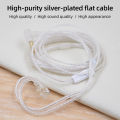 KZ Original Earphones Cables Silver Plated Upgrade Cable Headphones Wire 3.5MM 2PIN For KZ DQ6 ZAX ZSX ZSN PRO ZS10PRO ZAR ZVX. 