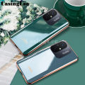 For Redmi 12C Case Plating Electroplate Emerald Green Shining Clear Casing For Xiaomi Redmi 12C Phone Cases cover. 