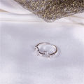 S925 Silver Small Fresh Leaf Open Ring Korean New Simple Literary Flower Vine Shaped Open Ring Female. 