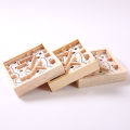 Wooden magic maze for kids to walk through the level of intellectual development toy thinking wooden desktop maze toy gift. 