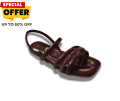 Maroon Casual Sandals for Girls - Stylish and Comfortable Everyday Wear. 