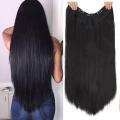32  inch Mate Black Hair Extension For Girls in Clips Straight. 