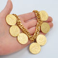 Anniyo Turkish Coin Bracelet for Women Men Turkey's Ancient Coins Banglet Turk Jewelry Gold and Silver Color #122601. 