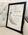 Custumize Nikkah Certificate Black frame with A4 size,Nikah Nama ,Primium high HD picture frame. 