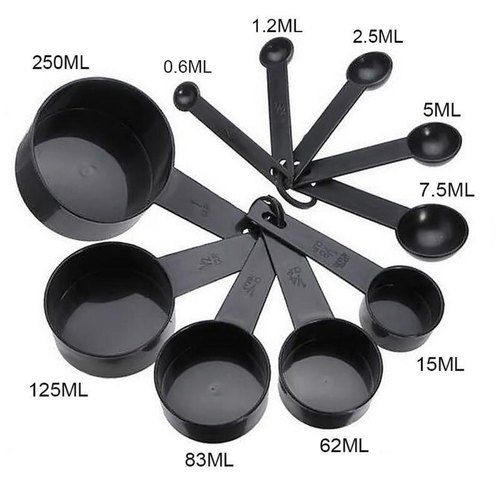 10pcs Measuring Cups And Measuring Spoon Scoop Silicone Handle Kitchen Measuring Tool