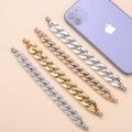 New Gold Silver Colors Acrylic Mobile Phone Chain DIY Handmade Accessories for Lady Women TelePhone Chains Strap Jewelry. 