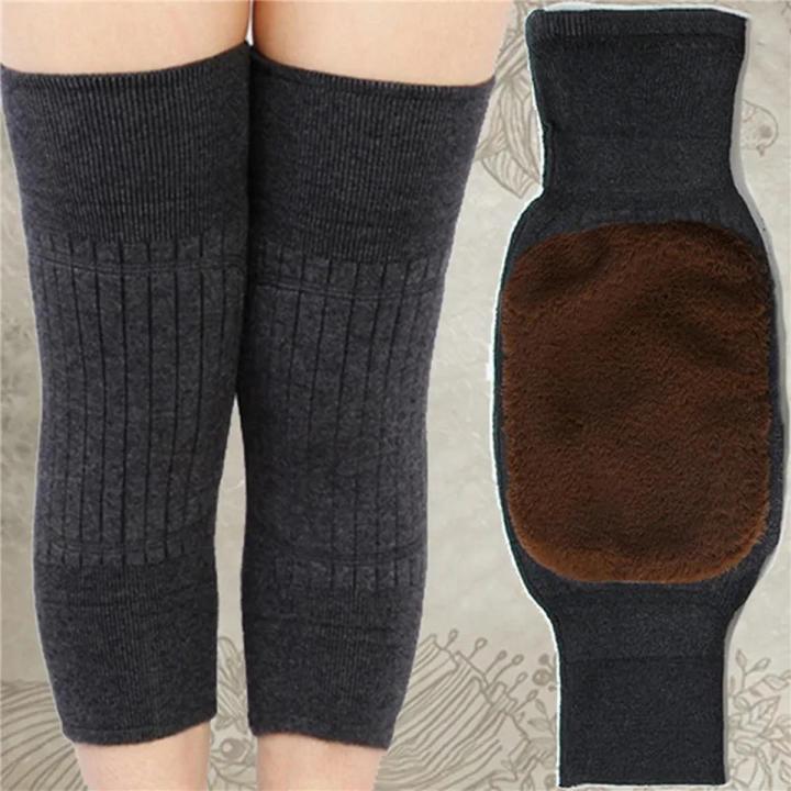 1 Pair Knee Brace Thermal Winter Sleeves Long Warm Leg Sleeve Wool Pad Support High Quality Fleece Inside - Leg Warmer Warm Knee Brace Pad - 1 Pair Men Women Cashmere Knee Braces - Cashmere Leg Warmer – Best - Leg Warmers For Men