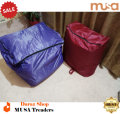 single Razai and blanket parachute storage bags in multicolor. 