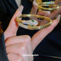 Real Gold Electroplated Zircon Snake Bracelet Fashion Design Bracelet Personality Affordable Luxury Creative Style Bracelet. 