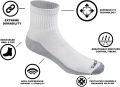 Dickies Men's Dri-tech Moisture Control Quarter Socks Moza Socks (Pack of 3 Pairs). 