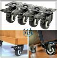 Heavy Duty Caster Wheels Set, Pack of 4 pcs with 360 Degree Rotating Furniture Moving Tool Kit, Ideal for Moving Trolleys, Cabinets, Sofa, Bed and Desk.. 