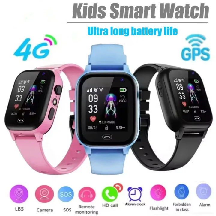 Kids 4G Smart Watch SOS GPS Location Video Call Card SmartWatch Camera ...