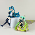 Hatsune Miku Animation Hand run Racing Blue Suit Butterfly anime Gift for Beautiful Girls Desktop Chassis Model Ornaments. 