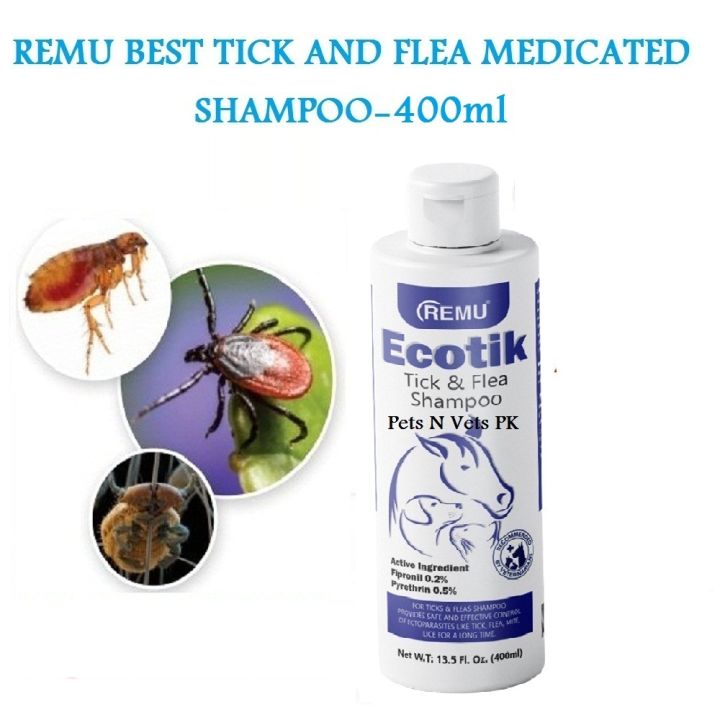 REMU - ECOTIK MEDICATED DOG & CAT SHAMPOO FOR TICKS AND FLEAS- 400ml ... - Senior Cat Flea And Tick Control With Medicated Shampoo