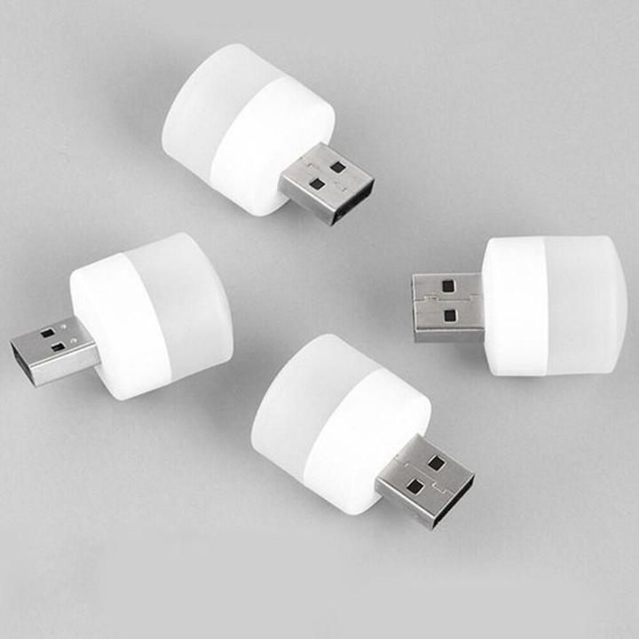 Portable LED Light Mini Night Light USB Plug Lamp Computer Mobile Power Charging Small Book Lamp Eye Protection Reading Light   Pack of  5