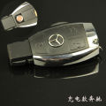 New personalized creative car logo Bentley car key pendant windproof lighter USB rechargeable electronic cigarette lighter. 
