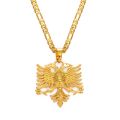 Anniyo Albania Eagle Pendant Necklaces For Women Silver Color/gold Color Albanian Jewelry Ethnic S Kosovo 233406. 