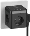 USB Socket, 3 Sockets with 3 USB Ports, 6-in-1 Socket Adapter. 