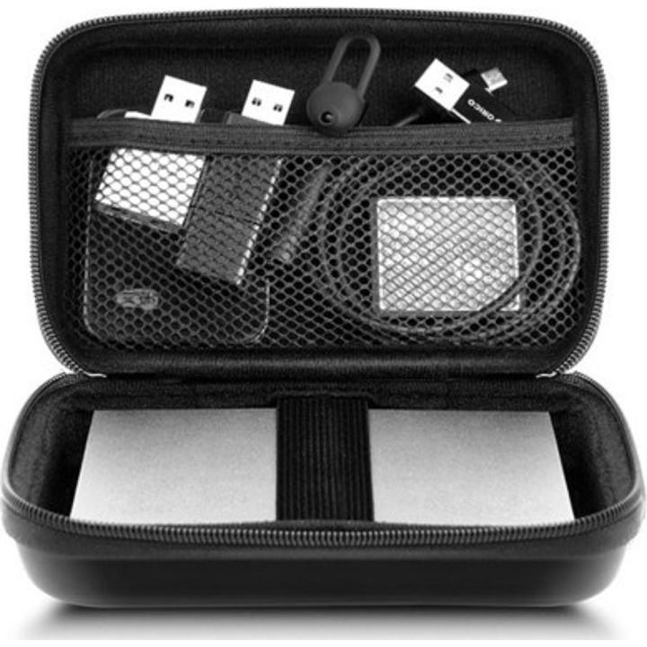 External Hard Drive Carrying Case WD HDD SSD Bag - Black