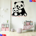 DeWallz Cute Panda Vinyl Wall Decal, Easy Apply and Removable Home Decor Sticker. 