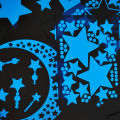 1Set EID Mubarak Blue Light Luminous Wall Sticker Ramadan Star Moon Glow Decoration Islamic Muslim Festival Children Room Decor. 