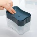 2 in 1 Soap Dispenser Push-Out Liquid Dispenser Kitchen Dishwashing Brush Scouring Pad Detergent Automatic Dispenser Kitchen Tool. 