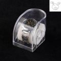 Plastic wristwatch box  made of clear acrylic, which provides a transparent and elegant look  box is designed specifically for presenting watches as gifts or for storing them securely  box features a crystal glass lid, allowing for a clear. 