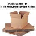 Premium Packing Boxes/Cartons With Strong Kraft & Corrugated Sheet With Dimensions (16.5cm/6.5in, 11.2cm/4.4in, 10cm/4in) Best Suitable For e-commerce Business, Fragile items, Gift Box Carton. 