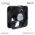 FEIDIAO 220V 6 inch Axial Panel Fan/Cooling Fan (Square) - Imported - Exhaust Fan for Kitchen Hoods / Machines / Server Racks / Commercial / Residential Use. 