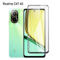3in1 For Realme C67 4G case and Full screen cover tempered glass film Camera lens Film+Shockproof Phone Case Cover. 