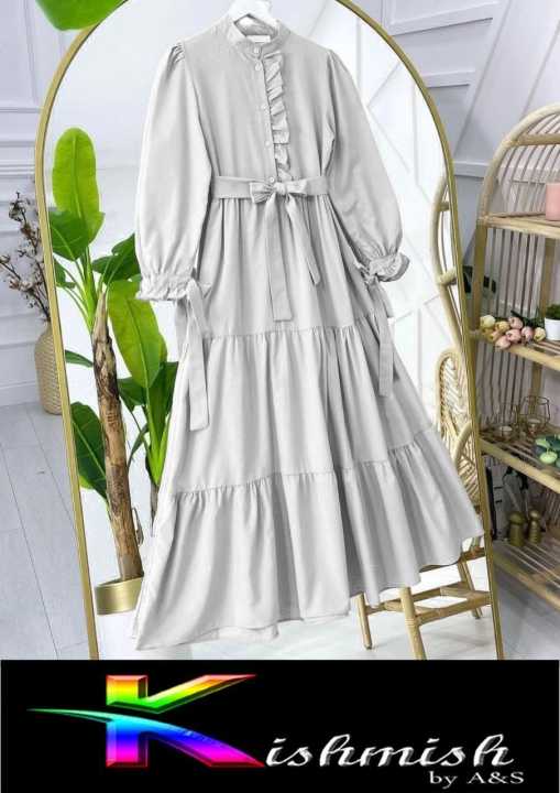 Trendy%20Frill%20Style%20Panel%20Work%20Long%20Frock%20For%20Women%20Read%20To%20Wear%20Dress%20For%20Women%20-%20Image%204