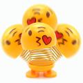 Cute Emoji Mini Shaking Head Car Ornament Dolls Funny Smile Face Springs Dancing Toy Car Ornament 1piece. 